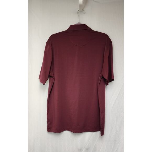 Greg Norman Men's Short Sleeve Polo Shirt Play Dry Red Striped Size Large - Picture 4 of 7